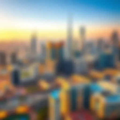 Dubai Skyline - A Modern Architectural Marvel Aerial view of Dubai's skyline showcasing contemporary architecture