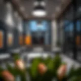 Modern co-working space interior at Regus Al Bateen