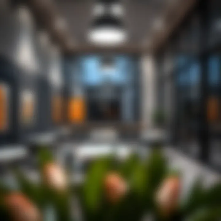 Modern co-working space interior at Regus Al Bateen