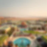 Aerial view of Salt Al Khawaneej showcasing its unique landscape and architecture