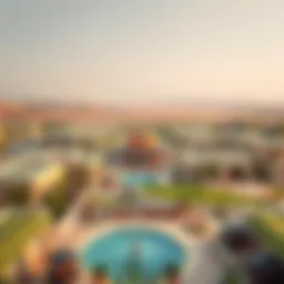 Aerial view of Salt Al Khawaneej showcasing its unique landscape and architecture