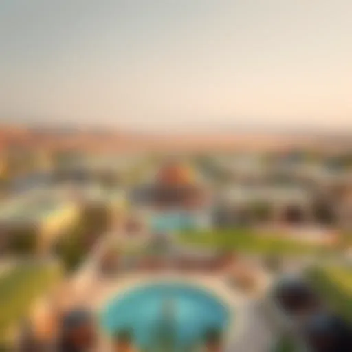 Aerial view of Salt Al Khawaneej showcasing its unique landscape and architecture