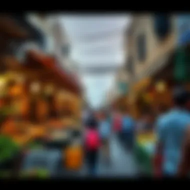 Vibrant local market in شارع ام سقيم bustling with activity