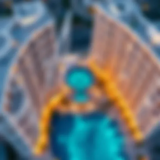 Aerial view of SLS Dubai Hotel Residences showcasing its unique architectural design