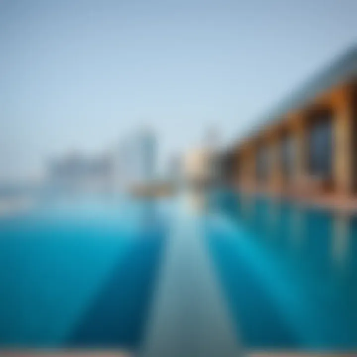 Skyline Infinity Pool at SLS Dubai Infinity pool at SLS Dubai Hotel Residences with stunning skyline views