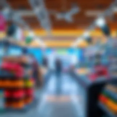 A vibrant display inside Spinneys Burjuman illustrating the extensive product offerings.