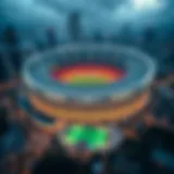 Aerial view of Stadium Point showcasing its architectural design