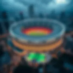 Aerial view of Stadium Point showcasing its architectural design