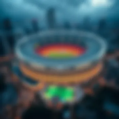 Architectural Marvel of Stadium Point Aerial view of Stadium Point showcasing its architectural design