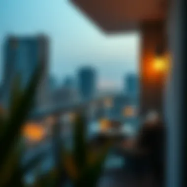 Balcony View from Studio Flat Balcony view from a studio flat in Abu Shagara