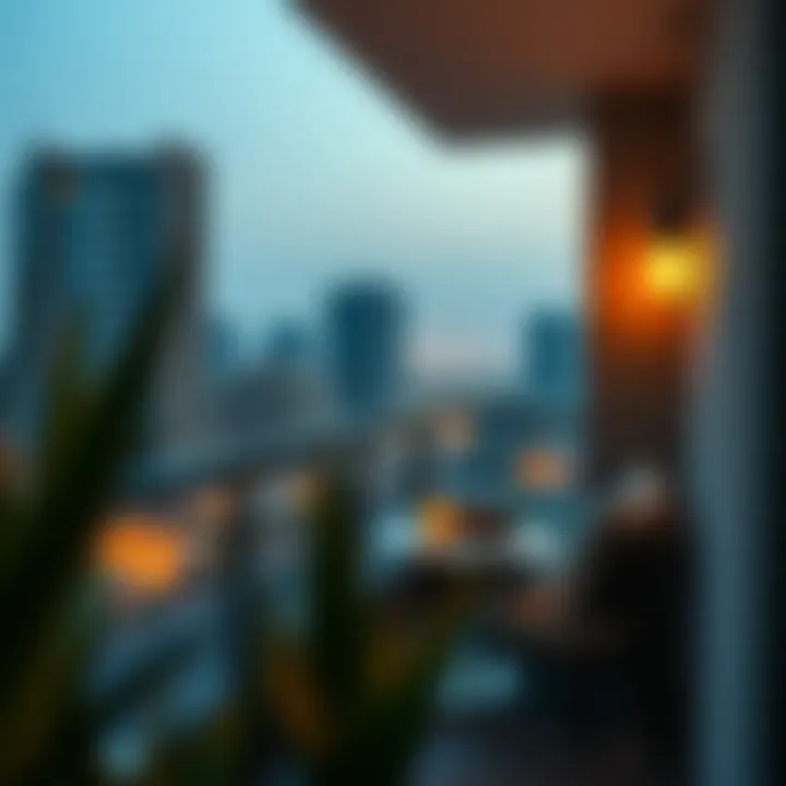 Balcony View from Studio Flat Balcony view from a studio flat in Abu Shagara