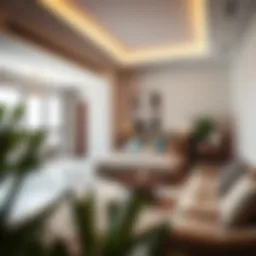 Contemporary studio flat interior showcasing modern design