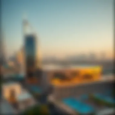 Architectural Marvel of جميرا القصر Stunning view of جميرا القصر showcasing its unique architecture against the Dubai skyline