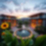 Stunning panoramic view of Address Fountain Views showcasing its architectural design