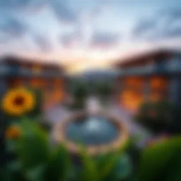 Stunning panoramic view of Address Fountain Views showcasing its architectural design