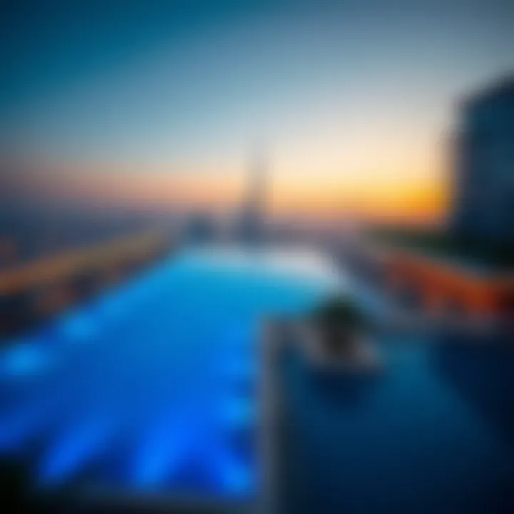 Aerial View of Aura Sky Pool Aerial view of Aura Sky Pool showcasing its stunning design