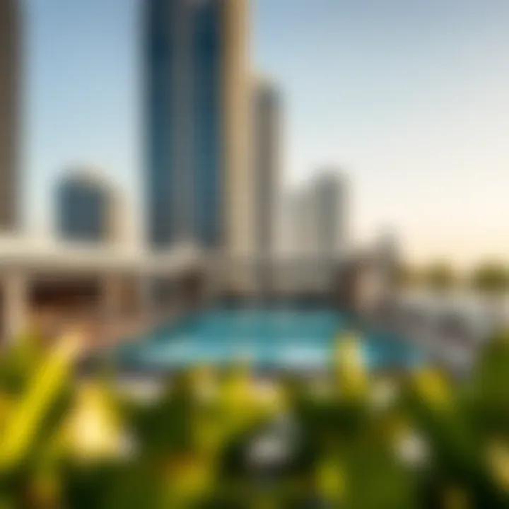 Luxurious Amenities of Aura Sky Pool Close-up of the luxurious amenities surrounding the Aura Sky Pool