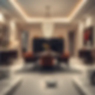 Contemporary dining area with stylish furniture