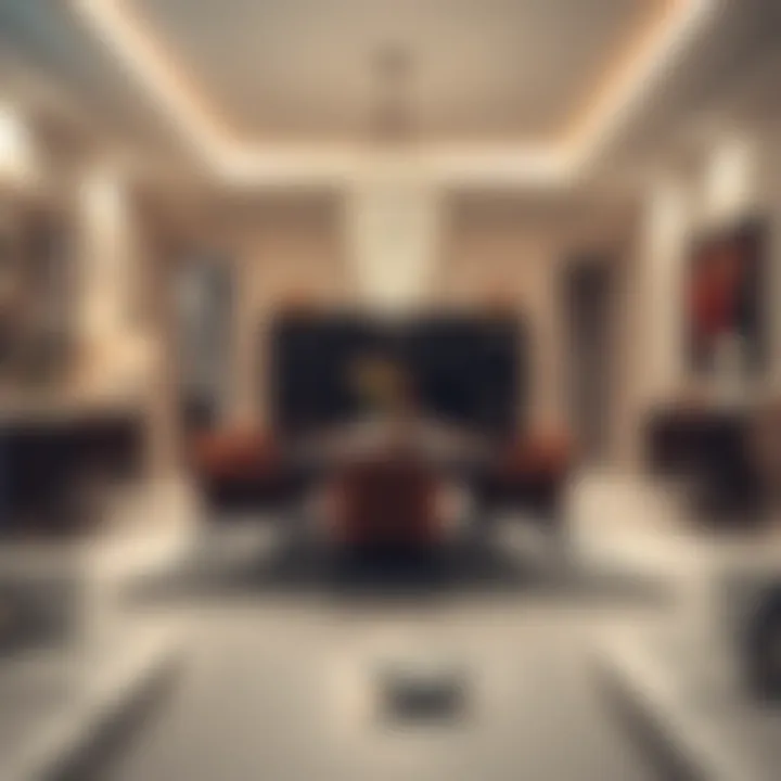 Contemporary dining area with stylish furniture