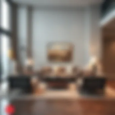 Elegant living room setup showcasing modern furniture