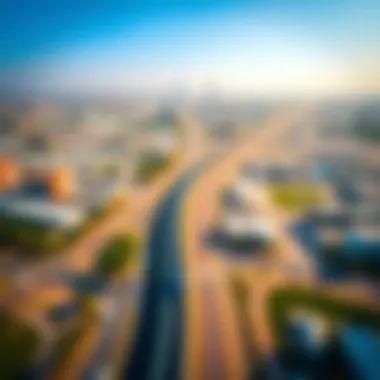Dubai Metro Blue Line aerial view
