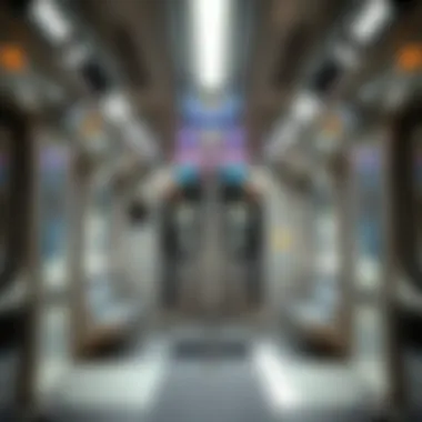 Interior of a Dubai Metro train