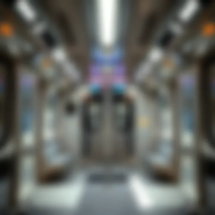 Interior of a Dubai Metro train