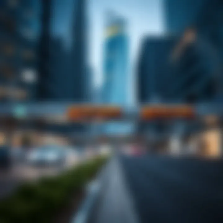 Transport Links Near Blue Tower Transport links surrounding the Blue Tower on Sheikh Zayed Road