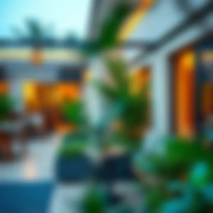 Cozy Outdoor Seating Area A cozy outdoor seating area surrounded by greenery