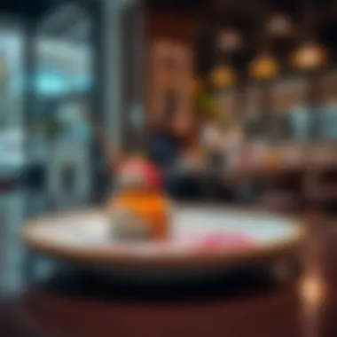 Unique Dessert Presentation A unique dessert presentation at a local cafe