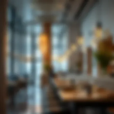 Modern Upscale Cafe Interior An upscale cafe interior showcasing modern design