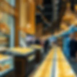 The stunning array of gold jewelry on display at Dubai Gold Souk