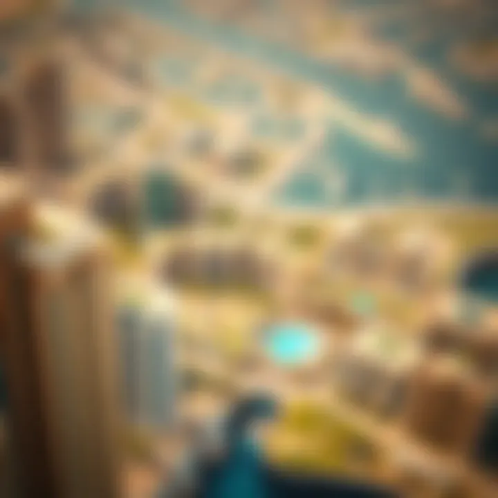 Aerial View of Dubai's Real Estate Landscape Aerial view of Dubai real estate landscape