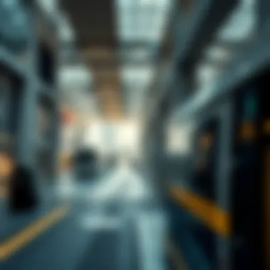 Infrastructure Surrounding Dubai Mall Metro Station Surrounding infrastructure near Dubai Mall Metro Station including shops and amenities