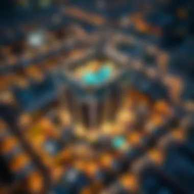Aerial view of مول هيلز highlighting its strategic location in Dubai