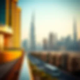 Stunning skyline view of Dubai's Golden Mile showcasing luxurious architecture