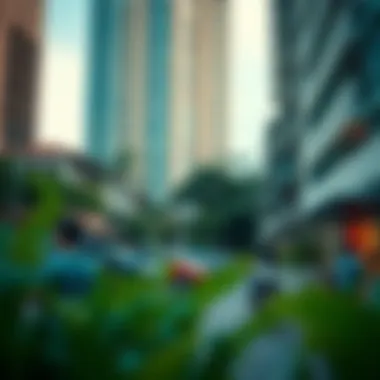 A vibrant community area surrounding The Jewels Tower 2