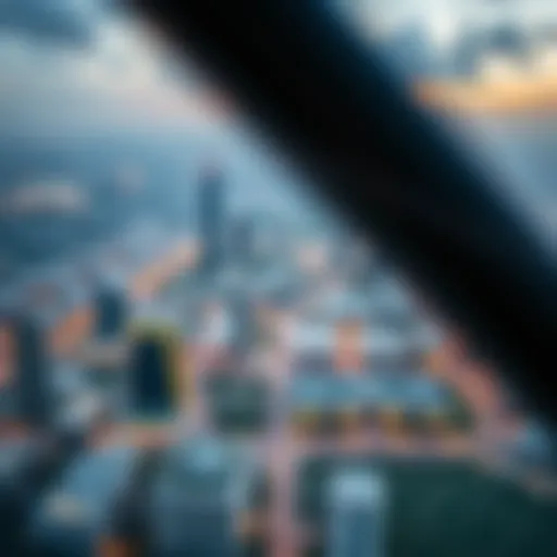 Aerial view of Shakhbout City highlighting its strategic location