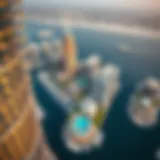 Aerial view of Skyview Tower Marina showcasing its stunning architecture