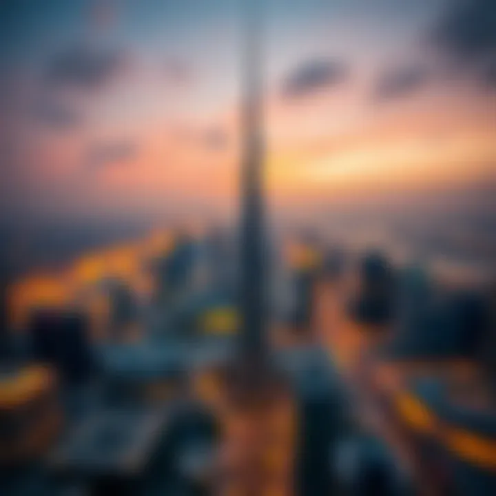 Mesmerizing Evening Skyline View from Burj Khalifa Evening skyline view from Burj Khalifa