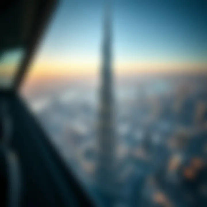 Stunning Panoramic View from the Pinnacle of Burj Khalifa Panoramic view from the top floor of Burj Khalifa