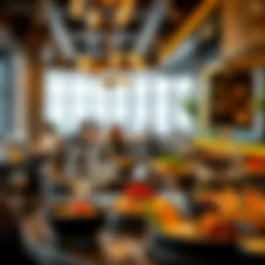 Diverse Culinary Delights Vibrant dining scene at The Pointe with diverse culinary options