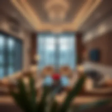 Spacious living room interior of a villa