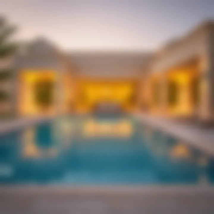 Swimming pool area of a villa