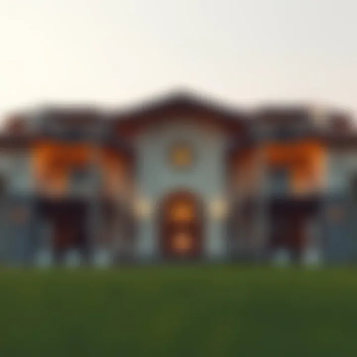 Clubhouse Architecture of Yas Golf Club The elegant clubhouse at Yas Golf Club, highlighting its architectural beauty