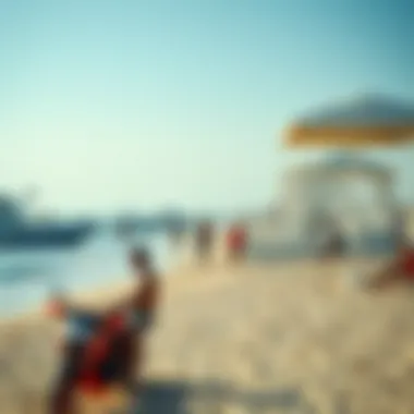 Recreational activities taking place on Zorah Beach, showcasing its vibrant atmosphere