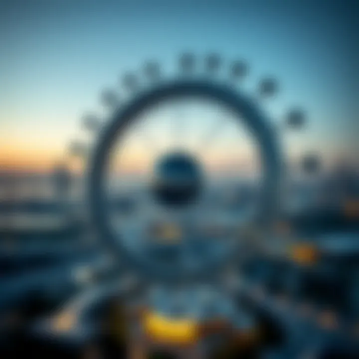 Innovative Design Features and Engineering A close-up of the Eye of Dubai's innovative design features and engineering.