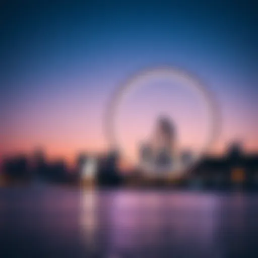 Architectural Grandeur of the Eye of Dubai A panoramic view of the Eye of Dubai showcasing its architectural grandeur against the skyline.