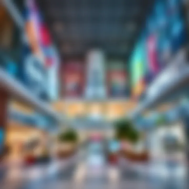 A picturesque view of the mall's interior layout