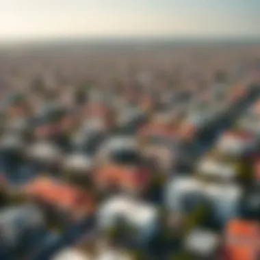 Aerial View of Neighborhoods Aerial view of Dubai neighborhoods highlighting rental hotspots
